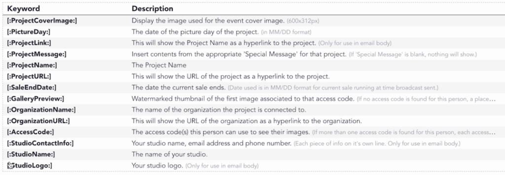 how to set up a marketing campaign for volume school photography with imago personalized keywords